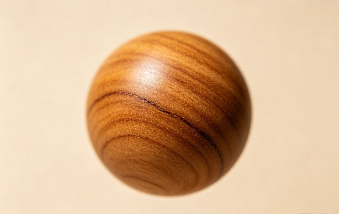 Polished Sandalwood Bead Luster & Grain