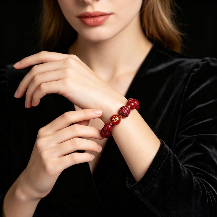 Personalized Chinese Zodiac Cinnabar Bracelet with Guardian Buddha