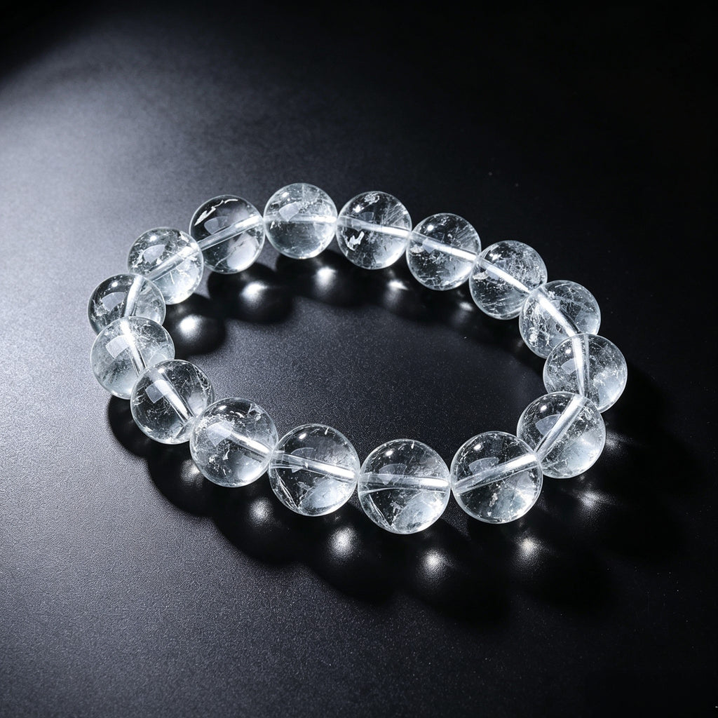 White Crystal Bracelet | Natural Stone Jewelry for Balance & Style