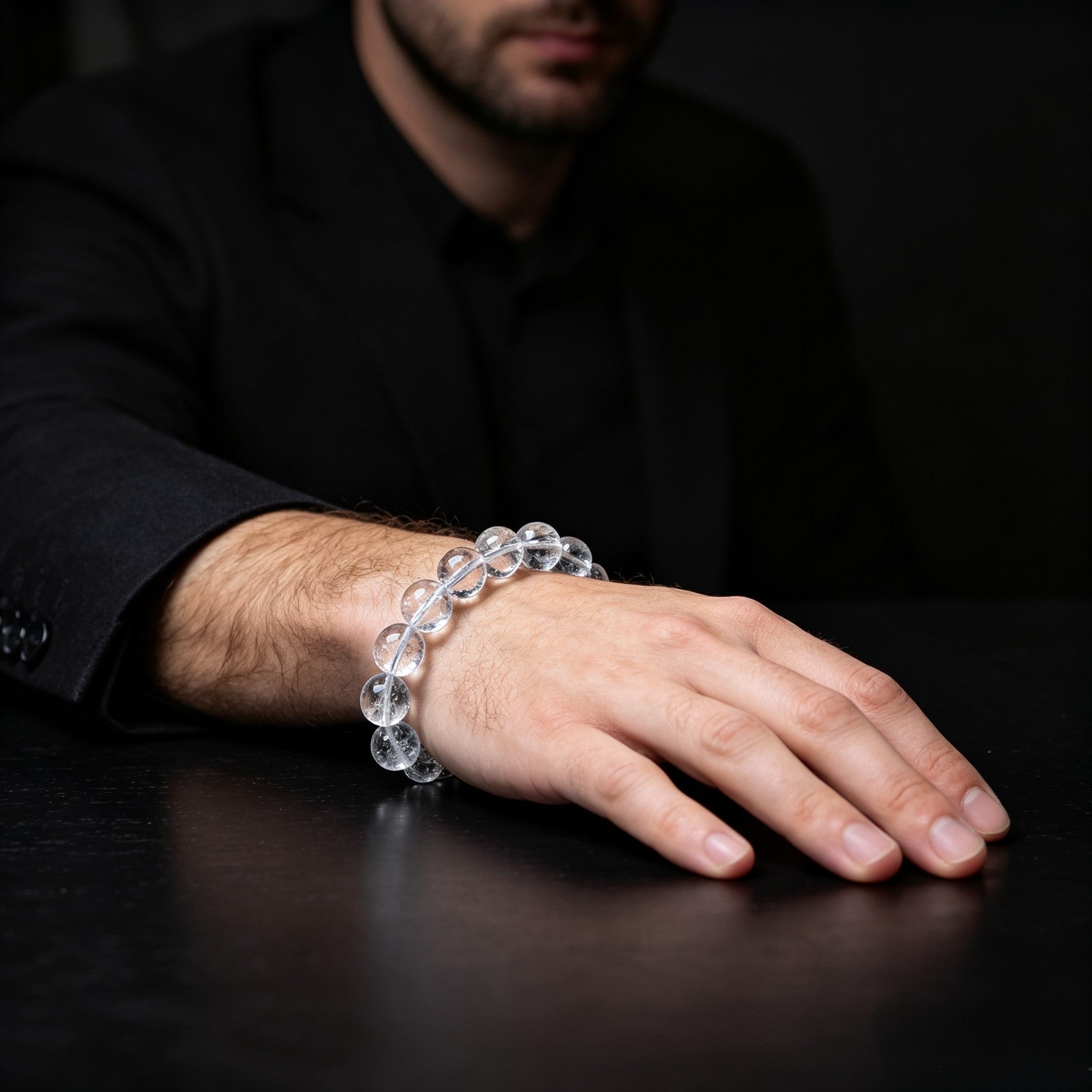 White Crystal Bracelet | Natural Stone Jewelry for Balance & Style