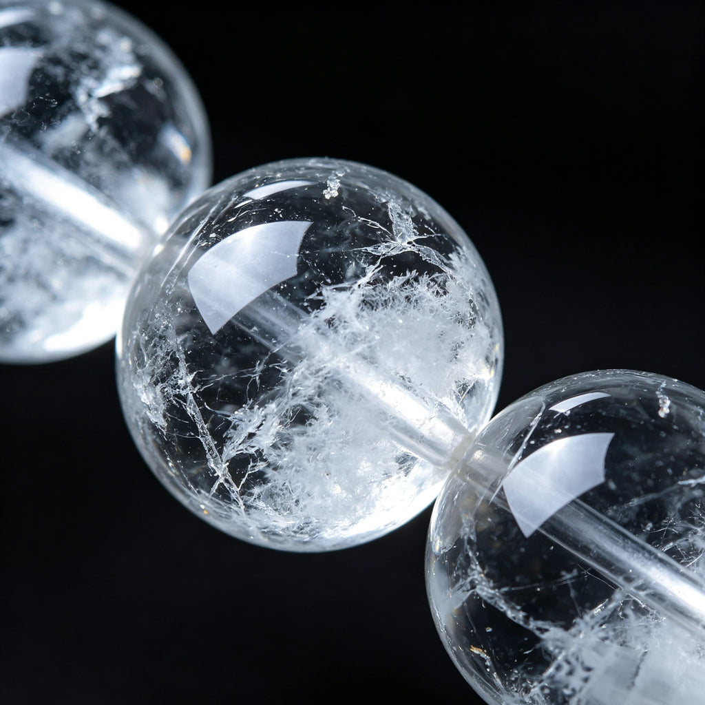 White Crystal Bracelet | Natural Stone Jewelry for Balance & Style
