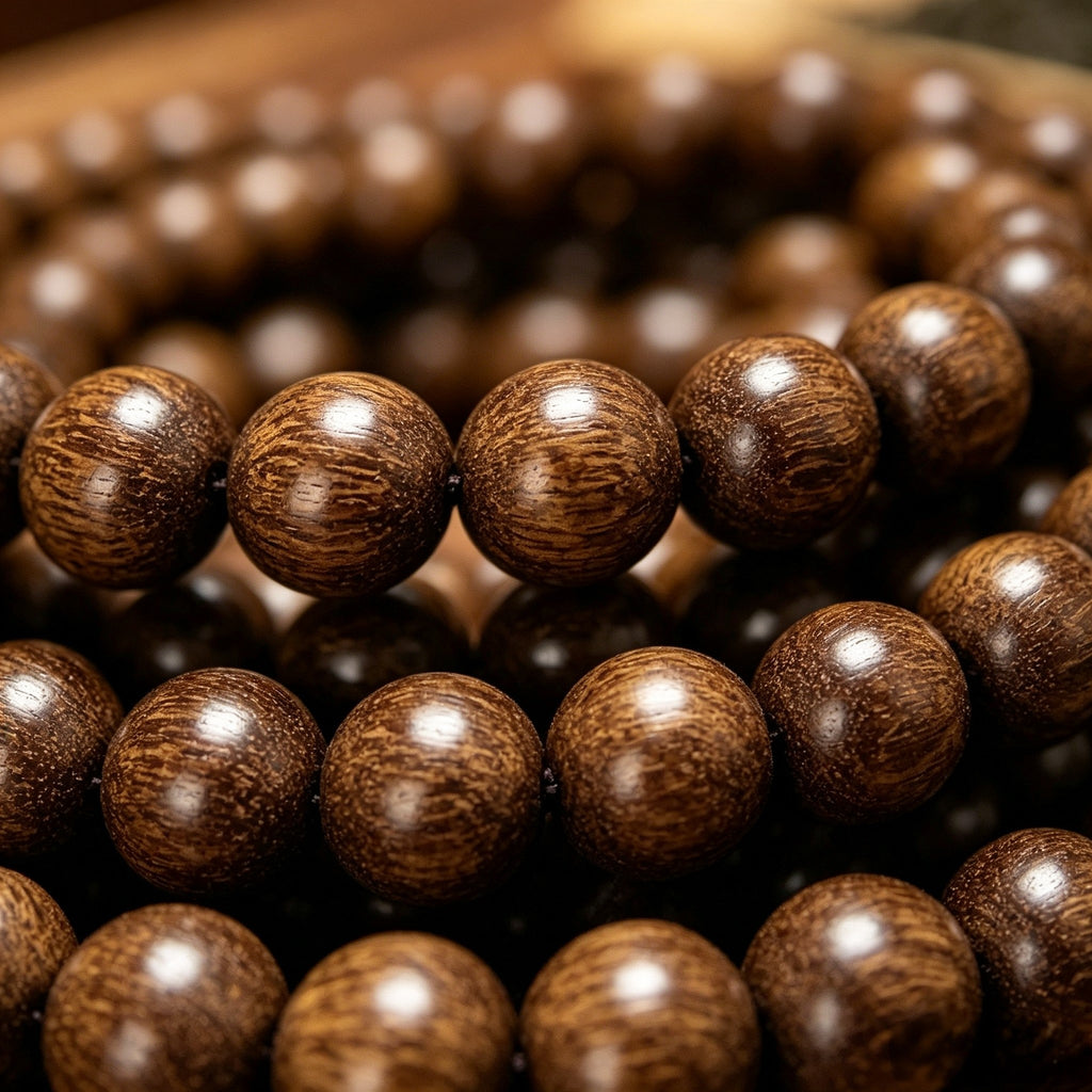 108 Sandalwood Bead Bracelet – Traditional Design with Natural Wooden Craftsmanship