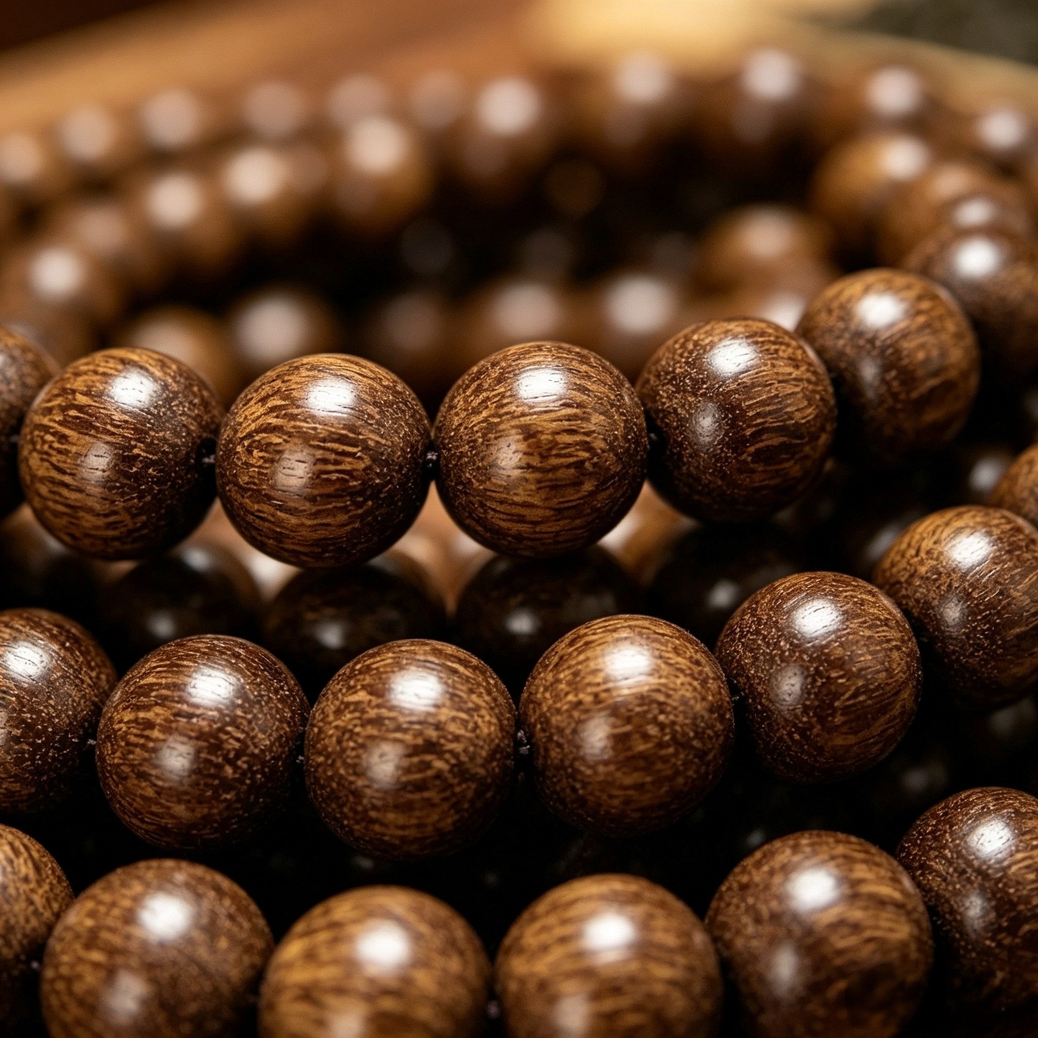 108 Sandalwood Bead Bracelet – Traditional Design with Natural Wooden Craftsmanship