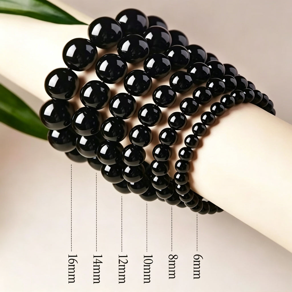 Black Obsidian Protection Bracelet | Natural Stone Energy Jewelry