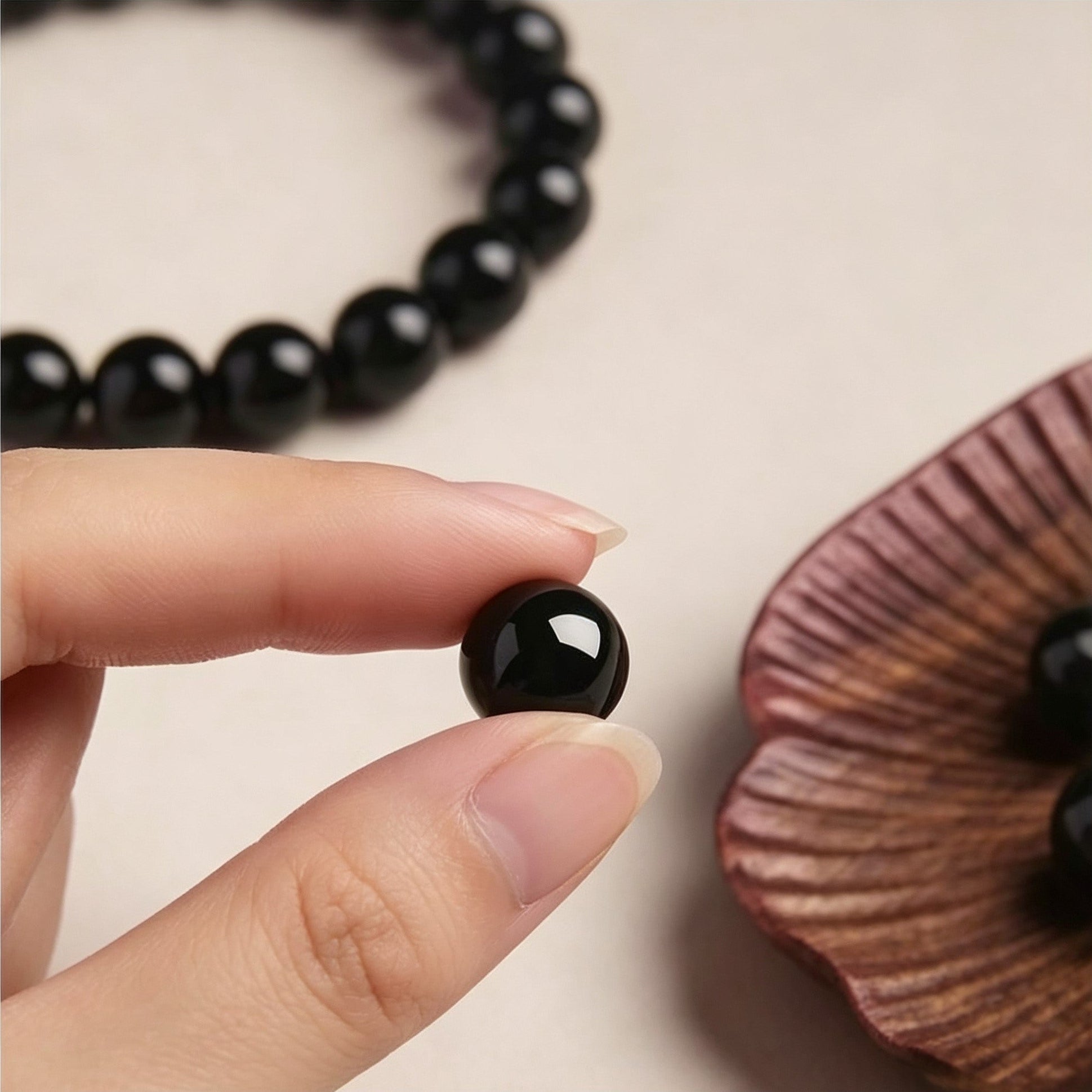Black Obsidian Protection Bracelet | Natural Stone Energy Jewelry