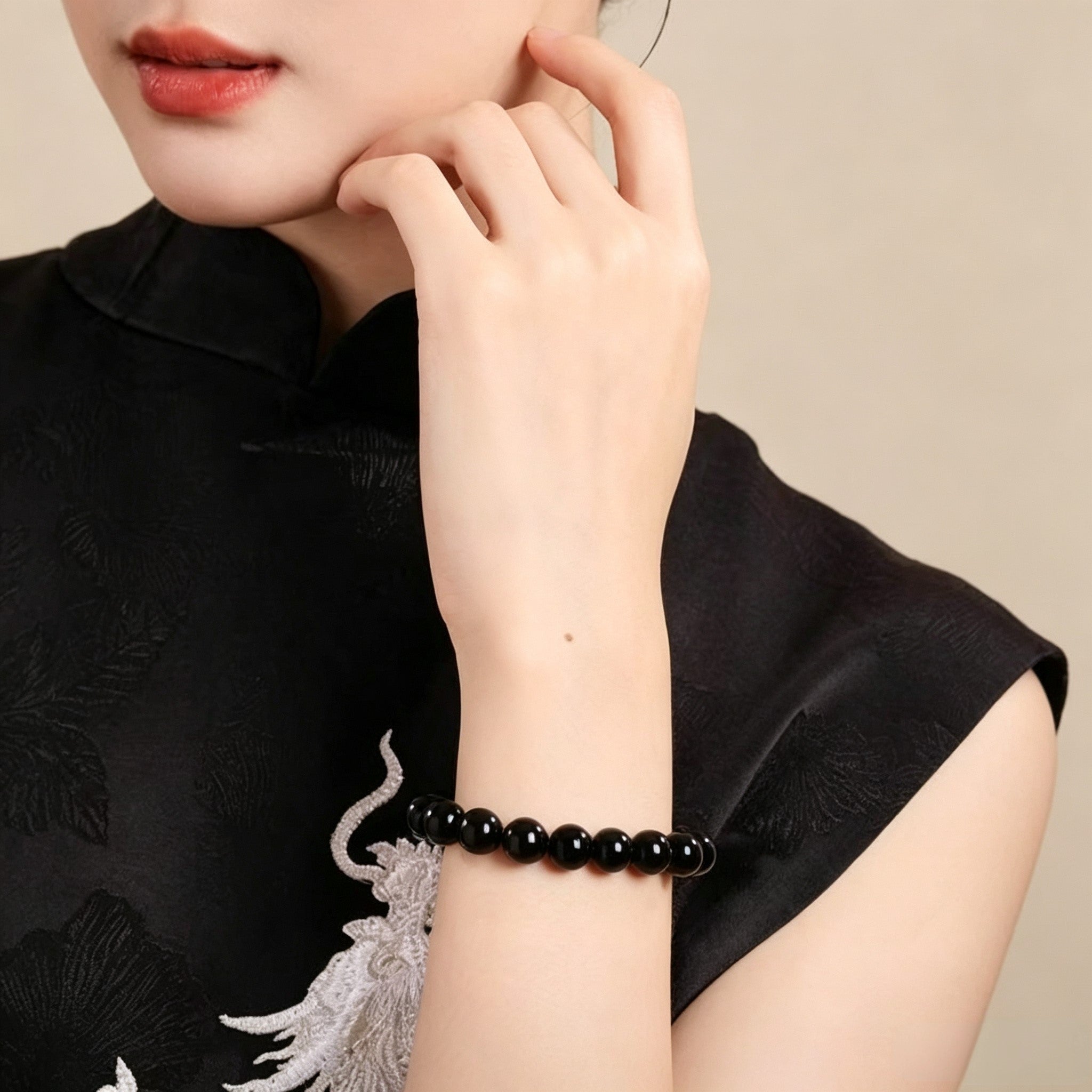 Black Obsidian Protection Bracelet | Natural Stone Energy Jewelry