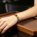 Cube Tiger's Eye Bracelet | Geometric Natural Stone Bracelet